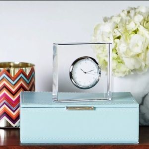 Anna vola lucite clock New York glass sleek